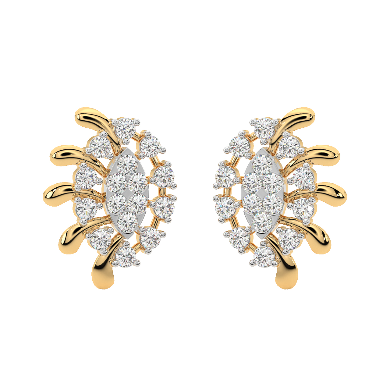 Oliver Round Diamond Stud Earrings